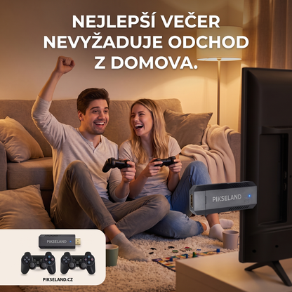 PIKSELAND™ - Konzola Retro Plug & Play + 2 Pady